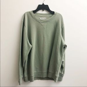 EVERLANE Crew Neck Oversized Sweatshirt Green XL